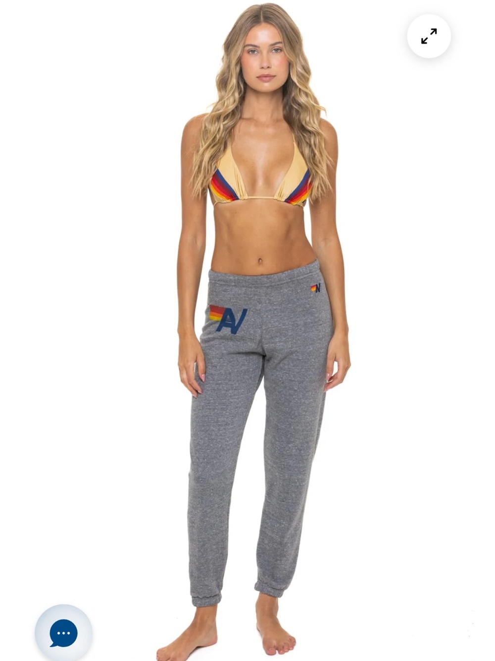 Aviator nation logo sweatpants heather grey size M